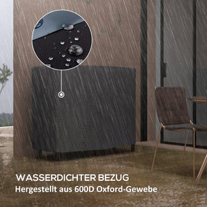 Kaminholzregal 120x36x99cm wasserabweisend mit Tragetasche Schwarz