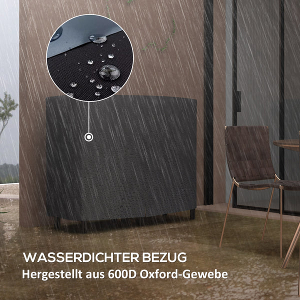 Kaminholzregal 120x36x99cm wasserabweisend mit Tragetasche Schwarz