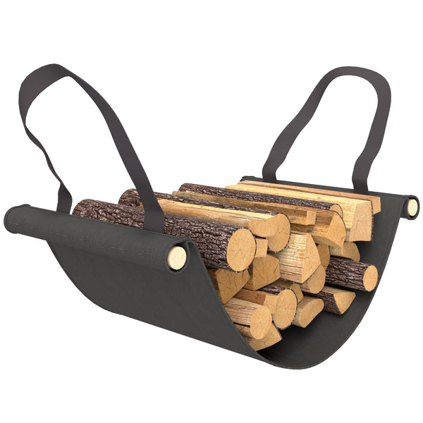 Kaminholzregal 120x36x99cm wasserabweisend mit Tragetasche Schwarz