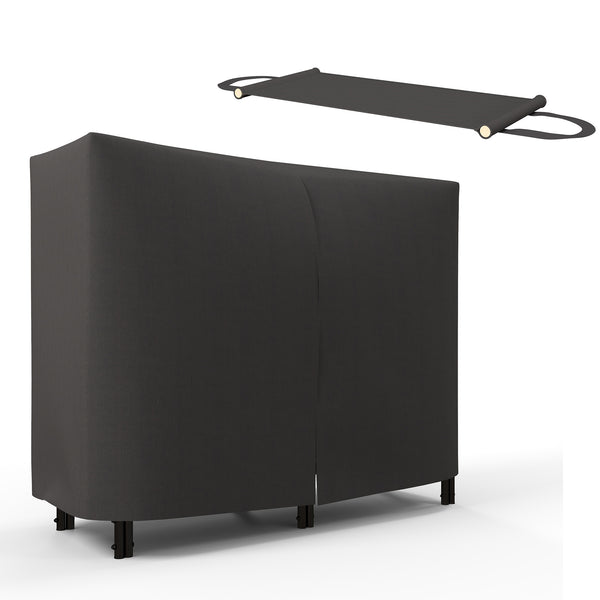 Kaminholzregal 120x36x99cm wasserabweisend mit Tragetasche Schwarz