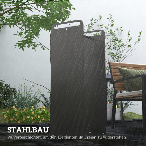 Kaminholzregal 36x30x90cm bis 30kg Outdoor & Indoor Schwarz