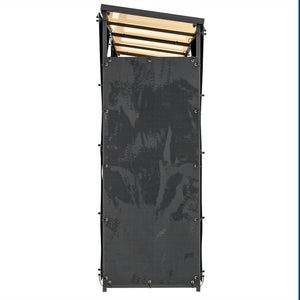 Kaminholzregal Abdeckung 2er-Set 148x62cm wasserdicht Schwarz