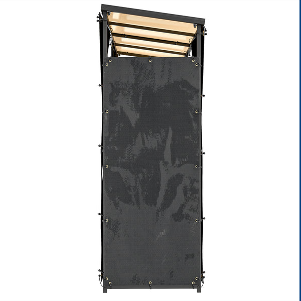 Kaminholzregal Abdeckung 2er-Set 148x62cm wasserdicht Schwarz