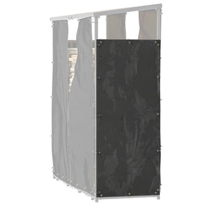Kaminholzregal Abdeckung 2er-Set 148x62cm wasserdicht Schwarz