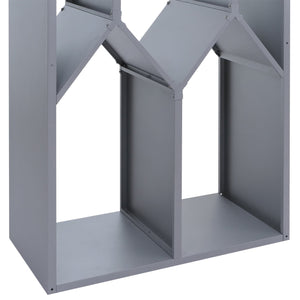 Kaminholzregal Brennholzregal Metall 160x95x50cm Grau Kamin Holzregal Outdoor