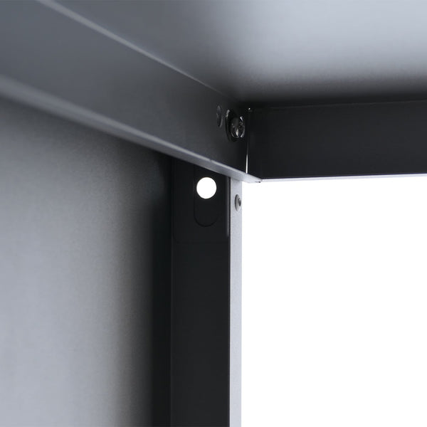 Kaminholzregal Brennholzregal Metall 160x95x50cm Grau Kamin Holzregal Outdoor