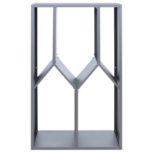 Kaminholzregal Brennholzregal Metall 160x95x50cm Grau Kamin Holzregal Outdoor