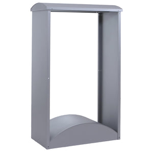 Kaminholzregal Brennholzregal Feuerholzregal Metall Grau 160x98x50cm Outdoor