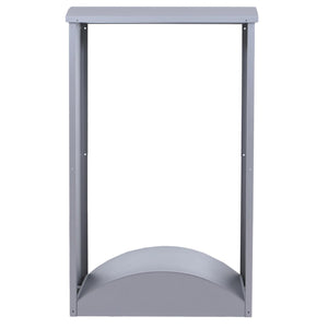 Kaminholzregal Brennholzregal Feuerholzregal Metall Grau 160x98x50cm Outdoor