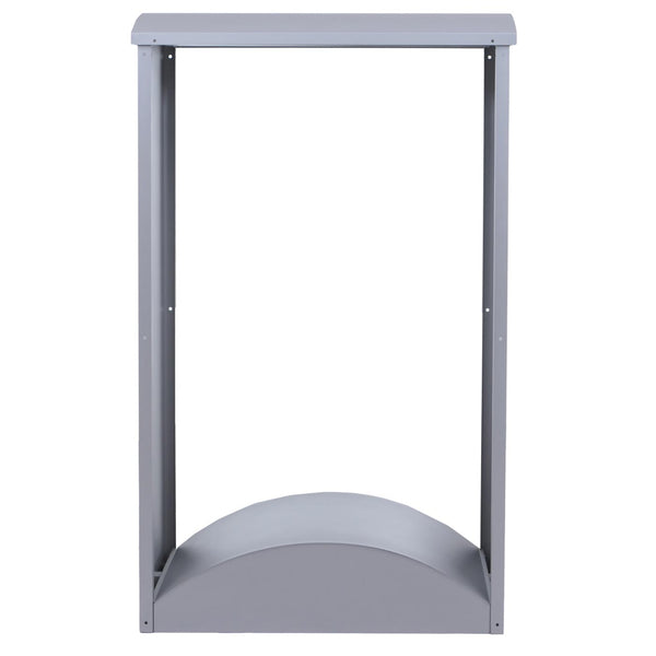 Kaminholzregal Brennholzregal Feuerholzregal Metall Grau 160x98x50cm Outdoor