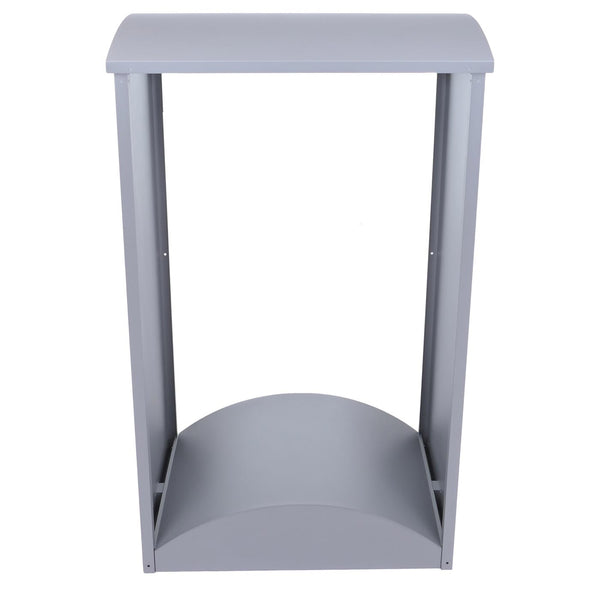 Kaminholzregal Brennholzregal Feuerholzregal Metall Grau 160x98x50cm Outdoor
