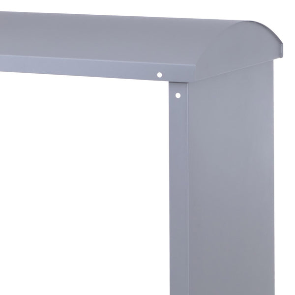 Kaminholzregal Brennholzregal Feuerholzregal Metall Grau 160x98x50cm Outdoor