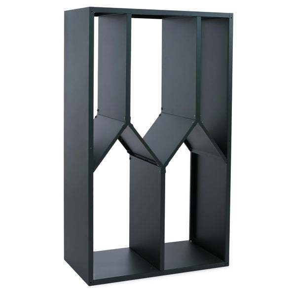 Kaminholzregal Brennholzregal Metall Outdoor, Holzregal 160x95x50cm grün