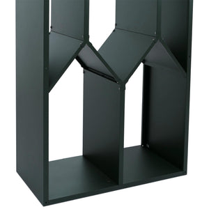 Kaminholzregal Brennholzregal Metall Outdoor, Holzregal 160x95x50cm grün