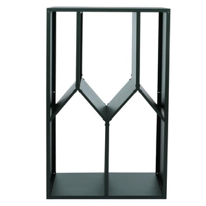 Kaminholzregal Brennholzregal Metall Outdoor, Holzregal 160x95x50cm grün