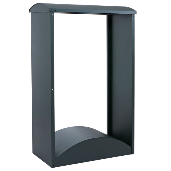 Kaminholzregal Brennholzregal Metall Grün Outdoor Regal 160x98x50 cm