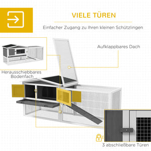Kaninchenstall Kleintierhaus wetterfest für aussen aus Holz