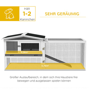 Kaninchenstall Kleintierhaus wetterfest für aussen aus Holz