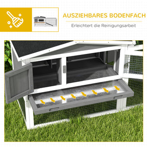 Kaninchenstall Kleintierhaus wetterfest für aussen aus Holz