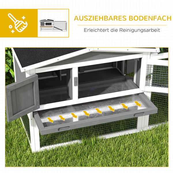 Kaninchenstall Kleintierhaus wetterfest für aussen aus Holz