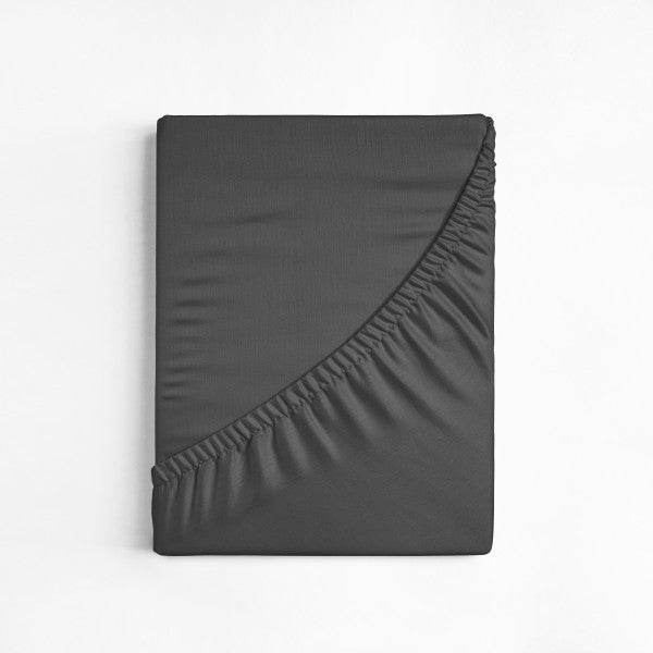 Baumwolle Spannbettlaken Anthrazit 140 x 200 cm