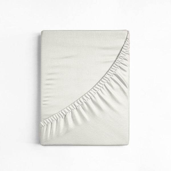 Baumwolle Spannbettlaken Creme 200 x 220 cm
