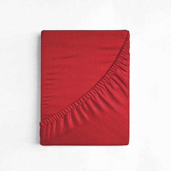 Baumwolle Spannbettlaken Rot 180 x 220 cm