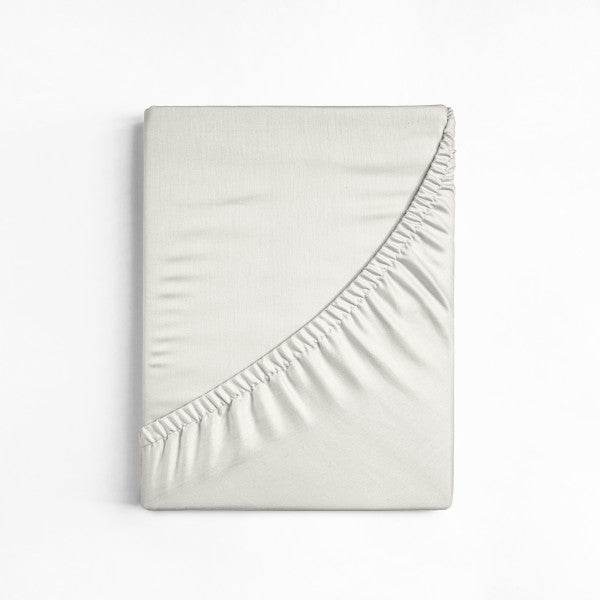 Baumwoll-Topper Spannbettlaken Creme 90 x 220 cm