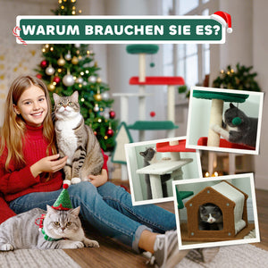 Katzenbaum 6 Ebenen mit Höhle Spielball & Sisal-Säulen bis 5kg 135cm Mehrfarbig