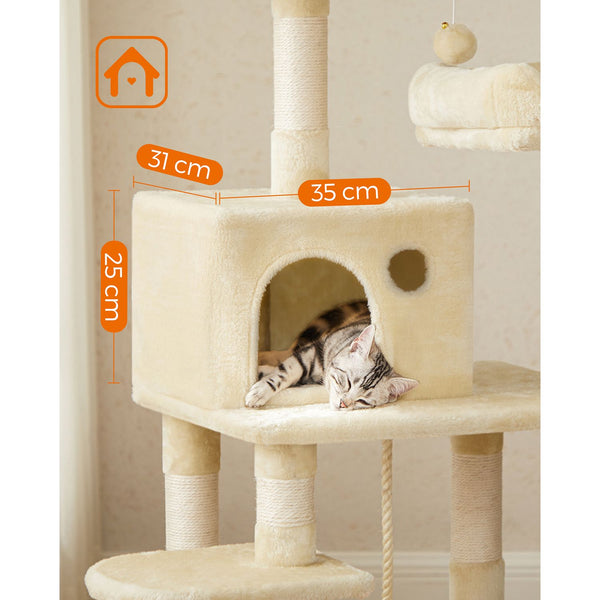 Katzenbaum Kratzbaum 143cm Beige