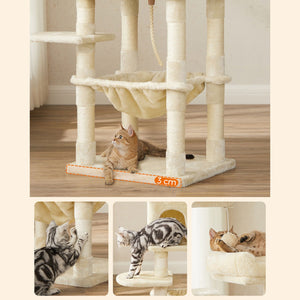 Katzenbaum Kratzbaum 143cm Beige