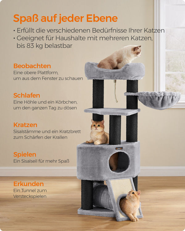 Katzenbaum Kratzbaum mit Plüsch