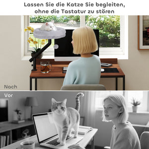 Katzenbett höhenverstellbar drehbar für Schreibtisch waschbar