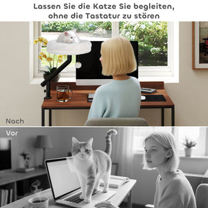 Katzenbett höhenverstellbar drehbar für Schreibtisch waschbar