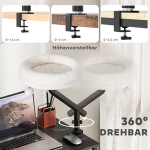 Katzenbett höhenverstellbar drehbar für Schreibtisch waschbar