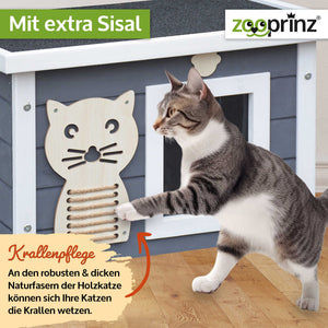 Katzenhaus Fontana Grau-Weis