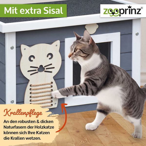 Katzenhaus Fontana Grau-Weis
