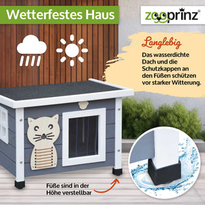 Katzenhaus Fontana Grau-Weis