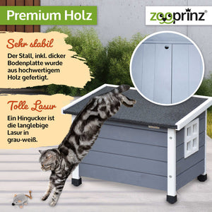 Katzenhaus Fontana Grau-Weis