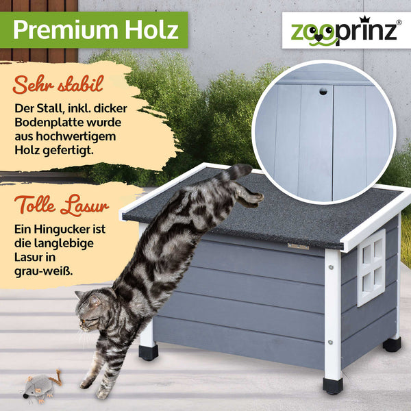 Katzenhaus Fontana Grau-Weis