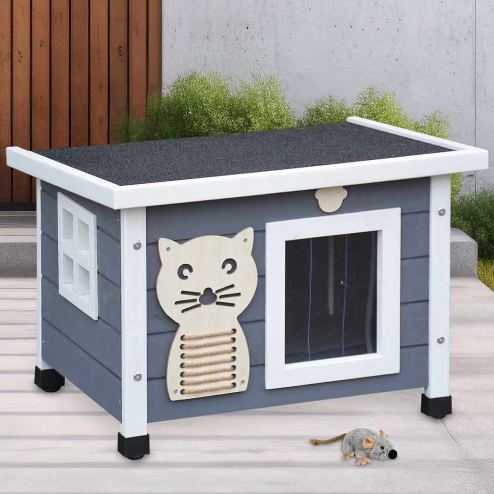 Cat House Fontana Grey-White
