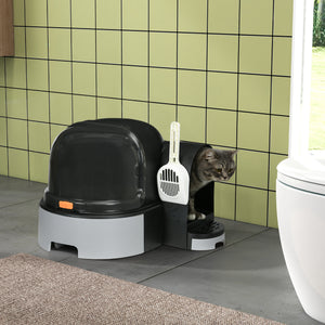Katzenhaus Katzentoilette 2 Bodenwannen 52x60x42cm Grau