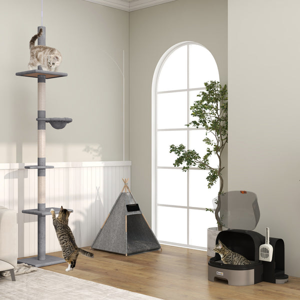 Katzenhaus Katzentoilette 2 Bodenwannen 52x60x42cm Grau