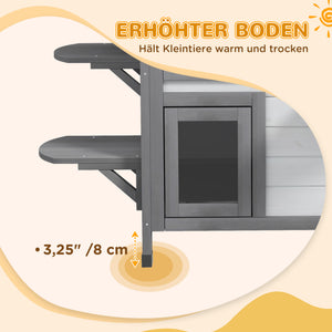 Katzenhaus Outdoor Holz 78x55.5x91cm Weiss