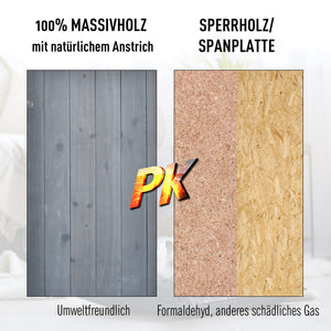 Katzenhaus Tannenholz 59x55x109cm Grau