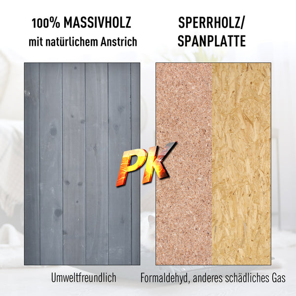 Katzenhaus Tannenholz 59x55x109cm Grau