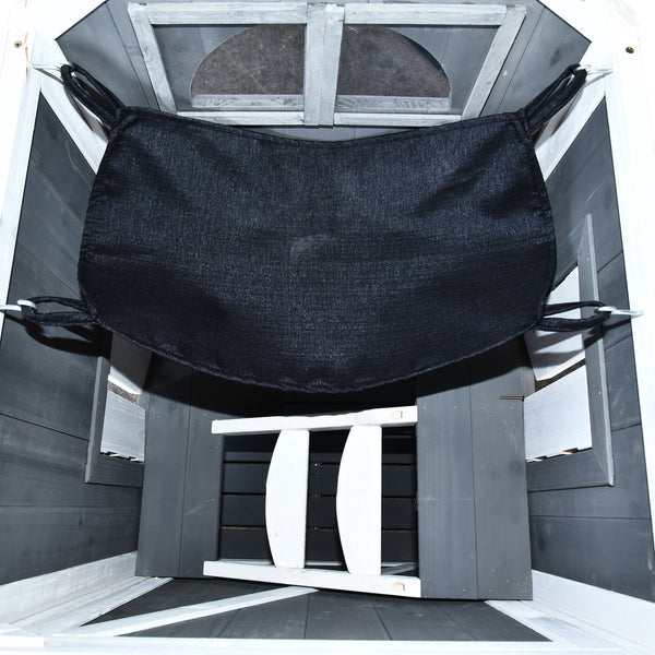 Katzenhaus Tannenholz 59x55x109cm Grau