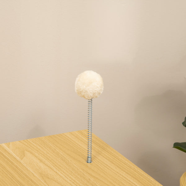 Katzenhaus im TV-Design mit Spielball & Kissen Beige