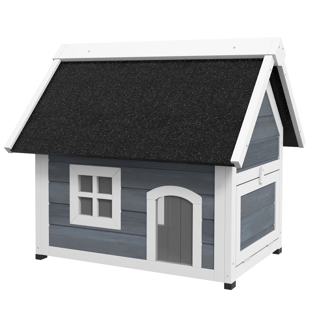 Katzenhaus wetterfest Holz 77x57.5x68cm Grau