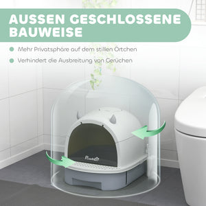Katzenklo mit Deckel Schublade und Schaufel für Katzen